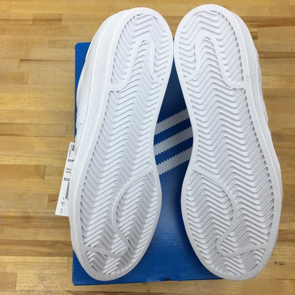 adidas Superstar EG4960 Triple White SZ 5 NEW - Picture 3 of 5